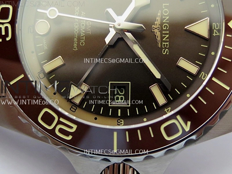 Hydroconquest L3.790.4 43mm SS Brown Ceramic Bezel ETC 1:1 Best Edition Brown Dial on SS Bracelet A2836